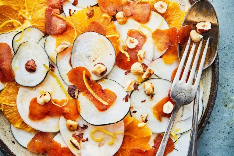 carpaccio radis noir boutargue