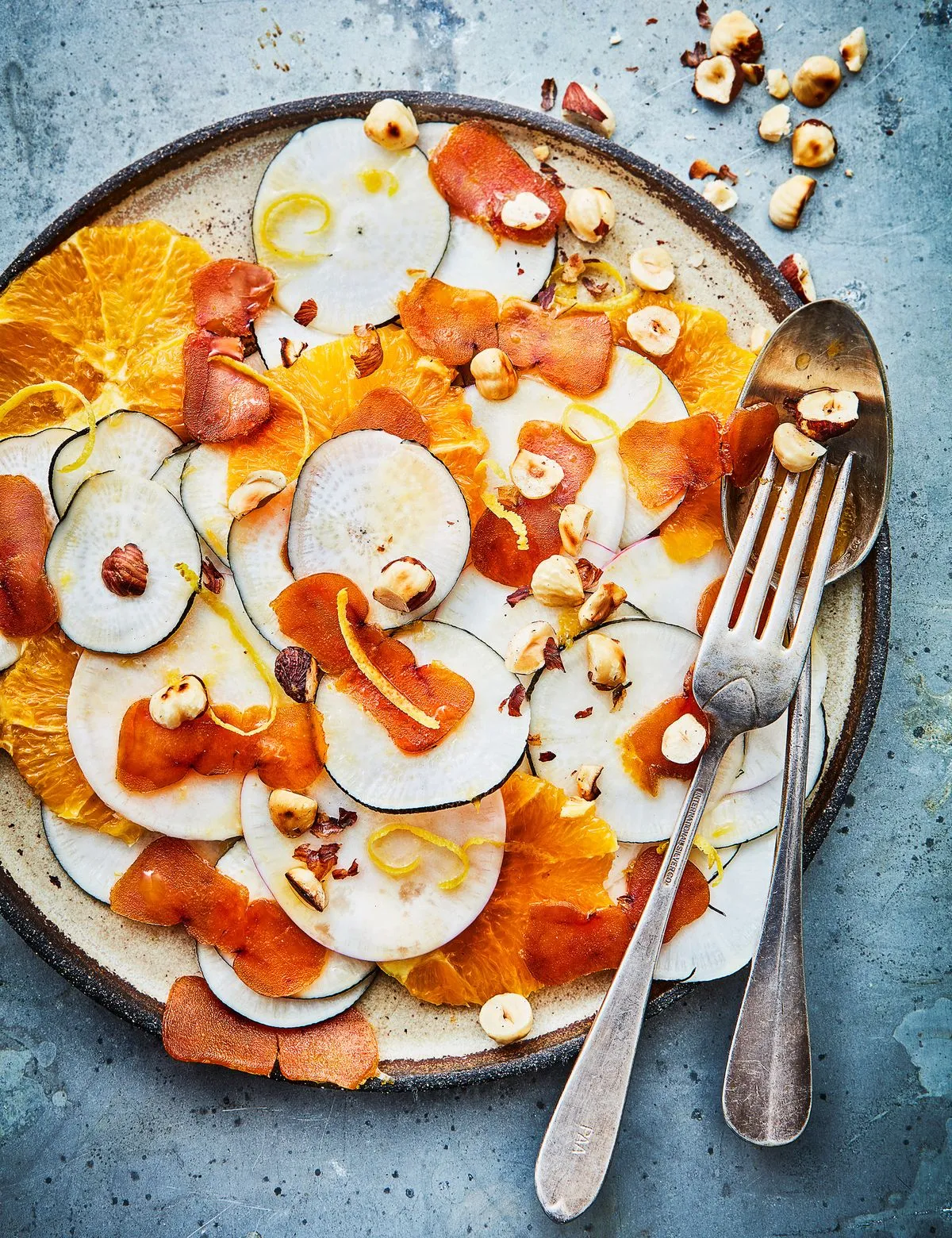 carpaccio radis noir boutargue