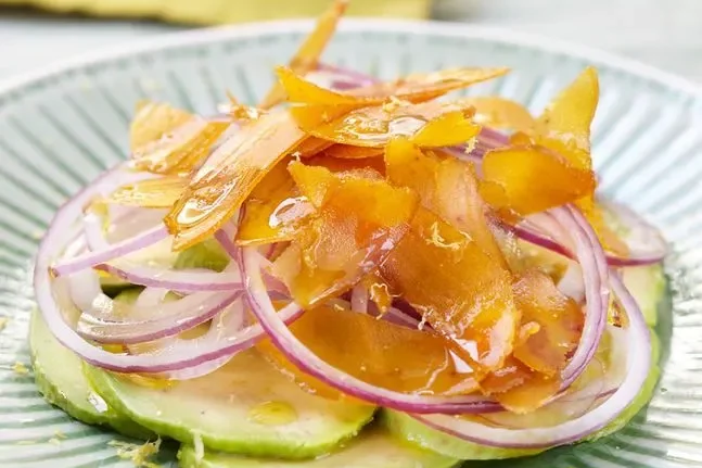 salade d'avocat et boutargue, entrée fraicheur