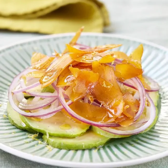salade d'avocat et boutargue, entrée fraicheur